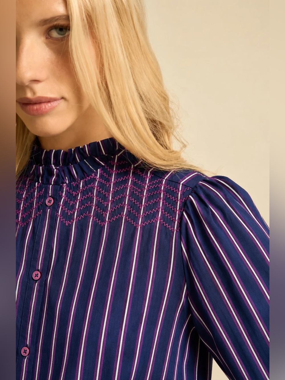 Sonmer Luna Blouse Navy